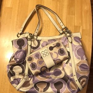 Coach purse and wallet set